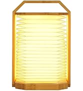 ZBOLE Paper Lamp, Bamboo Accordion Lamp, Foldable Japanese Lantern Light, Folding Paper Portable ...