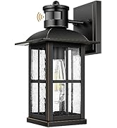 Motion Sensor Outdoor Light - Advanced Dusk to Dawn Exterior Lantern Fixtures Wall Sconce, Waterp...