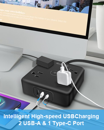 power strip with usb ports surge protector with usb ports flat plug power strip