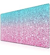 Samgula Gaming Mouse Pad Office Desk Pad Glitter Pink Desk Mat, Extra Large Mouse Pads Large Mous...