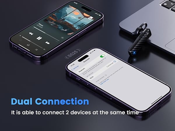 16 Hrs Talk Time Noise Cancelling Single Ear Wireless Headset 