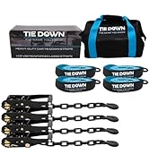 Tie Down 2 inch x 96 inch Blue Heavy Duty Ratchet Strap, 4-Pack Kit - 17595 lbs. Breaking Load Limit