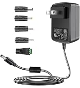 TKDY 24V DC Power Supply Cord 24Vdc 1.5A Adapter, AC 110-240V DC in 24 Volts 1A 0.5A Wall Charger...