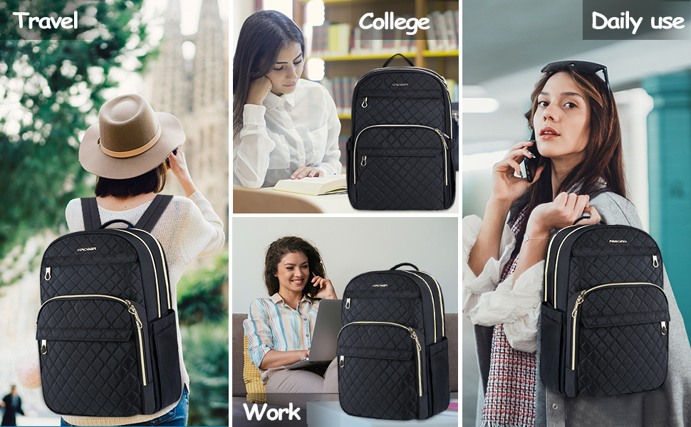 KROSER womens backpack for work business travel college Daily use