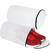 Vivifying Shoe Washing Machine Bag, 2Pack Double Layer Mesh Shoe Laundry Bags with Zipper for Sne...