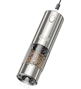 Electric Pepper and Salt Grinder Stainless Steel Rechargeable Pepper Mill with External Adjustabl...