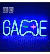 Cool Game Shaped Neon Signs, Attivolife Light up LED Blue Neon Lights with Stand - Best Gaming Wa...