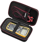 RLSOCO Carrying case for Fluke 117/115/116/114/113/177/178/179/233 Digital Multimeter and Fits fo...