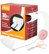 30Ft *2 Inch Hook and Loop Tape with Adhesive Back, Heavy Duty Double Sided Adhesive Strips, Stro...