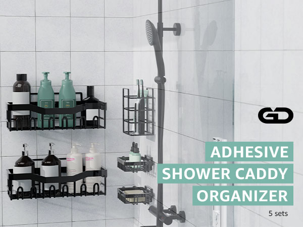 adhesive shower caddy
