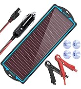 SUNAPEX 12V Solar Trickle Charger Portable Power Solar Panel Solar Battery Charger 12 Volt Waterp...