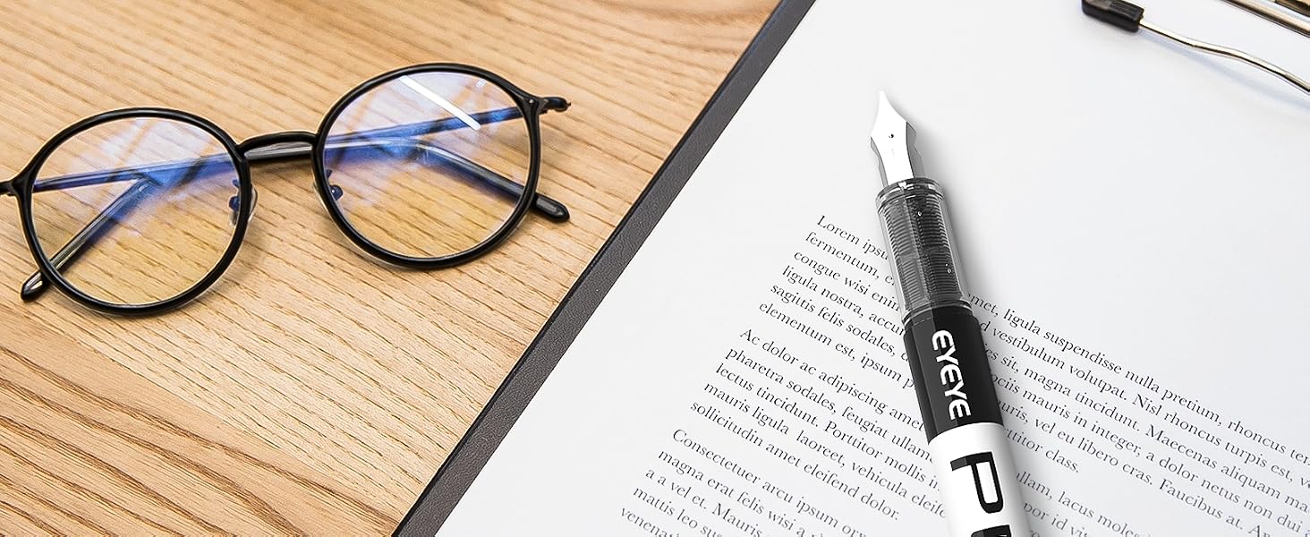black fountain pen