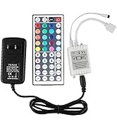 GALYGG 44 Key LED Strip Controller, Wireless Rectifier Control Box, DC 12V 3A Power Supply Plug A...