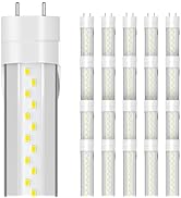ELEKICO 20-Pack T8 Led Bulbs 4 Foot, 24W 3600LM 6500K Daylight 4' T8 Led Light Bulbs, Ballast Byp...
