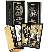 Wyspell Gold Tarot Cards with Guide Book - 78-Card Unique Tarot Deck for Beginners - Gilded Edges...