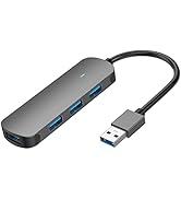 4-Port USB 3.0 Hub, USB Splitter, Multi USB Port Expander for PC, MacBook Air, Mac Pro, iMac, Sur...
