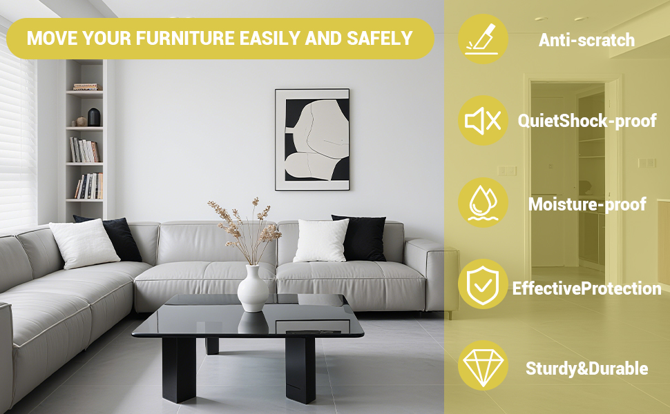  Furniture Sliders for Carpet 3-1/2"