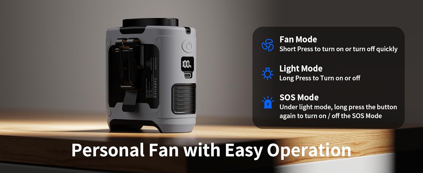 portable waist fan rechargeable