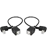 SinLoon USB 2.0 Type-B Printer Cable, (2-Pack) USB 2.0 B Female to Left Angle+Right Angle B Male ...