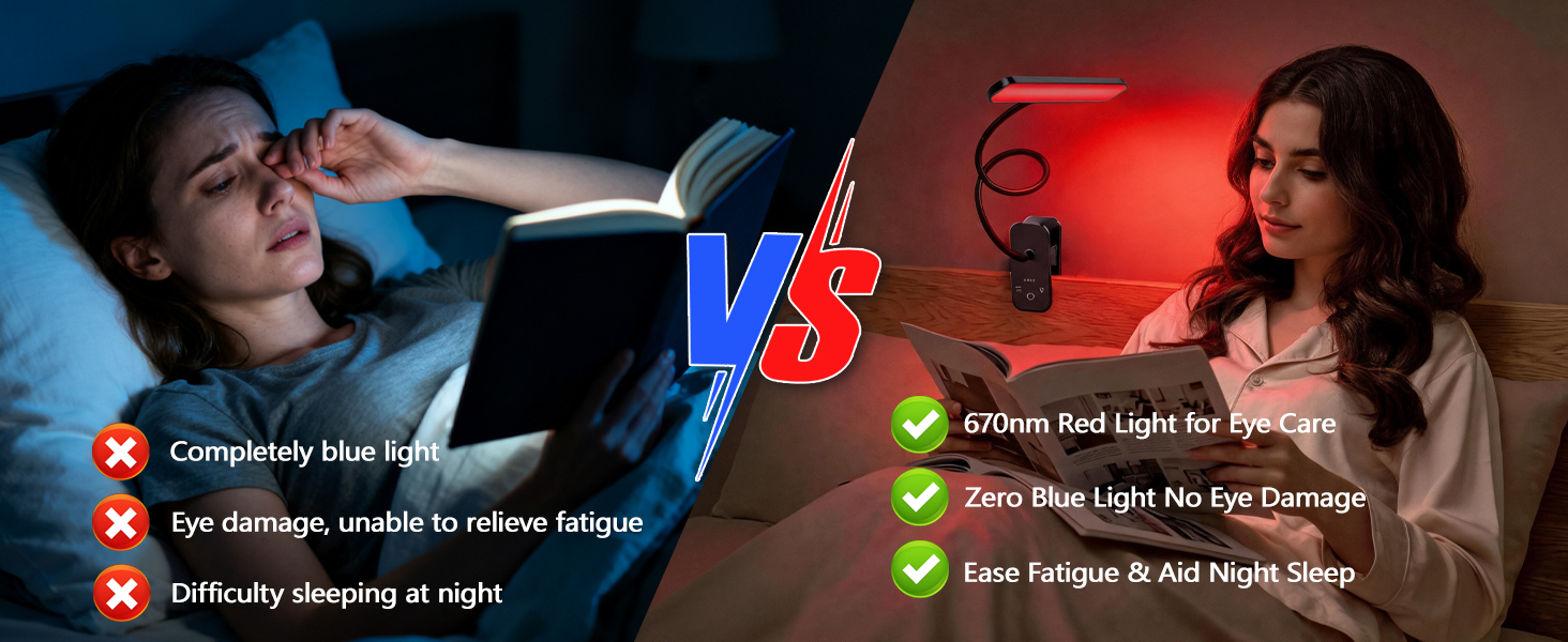 Red light clip lamp