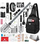 Monterra Survival Kit, 265 Pcs, Emergency Gear and Supplies, First Aid, Bug Out Go Bag, EDC, Moll...