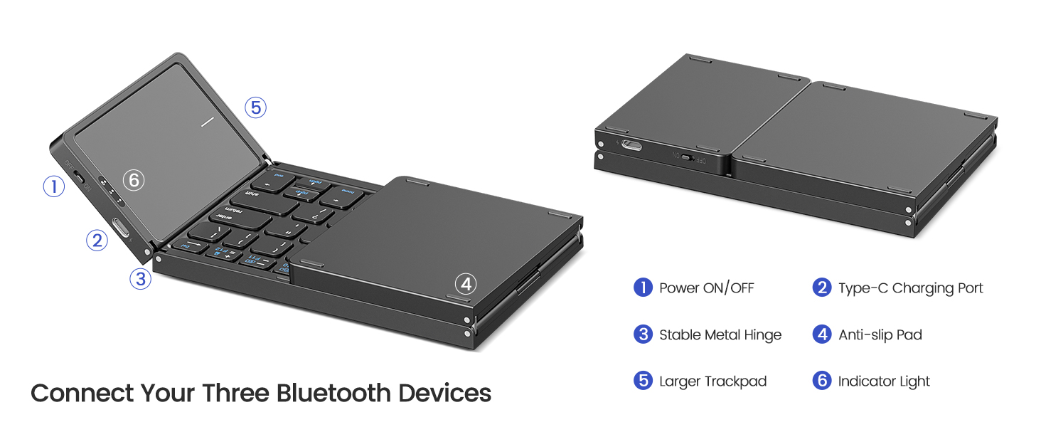 Foldable Bluetooth Keyboard