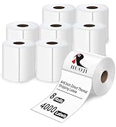 HUOJI 4x6 Direct Thermal Shipping Labels, 8 Rolls 4000 Labels, Compatible with Rollo, Zebra, MUNB...