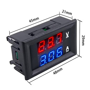 diymore 0.28" Digital Voltmeter Ammeter DC 100V 10A Amp Voltage Current Volt Amp Meter Tester 3 Bits