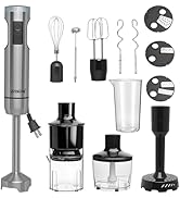 Handheld Immersion Blender Bundle, 1000W Powerful 11-in-1 Set for Smoothies,Orange Juicer,Minced ...