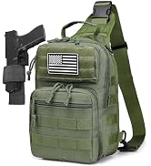 HPDF Small Tactical Military Backpack Sling Crossbody Holster Bag For Men CCW Sling Bag 10L