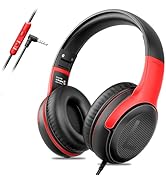 awatrue Kids Headphones for School Travel, 85/94dB Safe Volume Limit, 3.5mm Jack, HD Mic, Portabl...