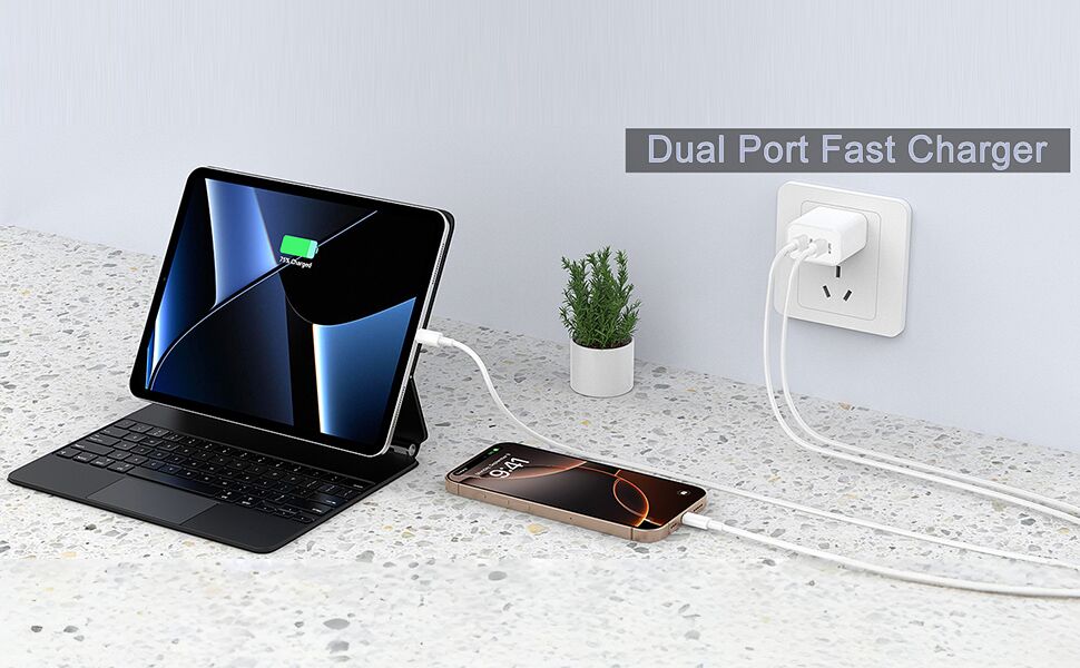 USB-C 2in1 Fast Charger Block