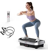 HTM Vibration Plate Exercise Machine - 330lbs Weight Capacity, 120 Speed Levels, 5 Program Modes ...