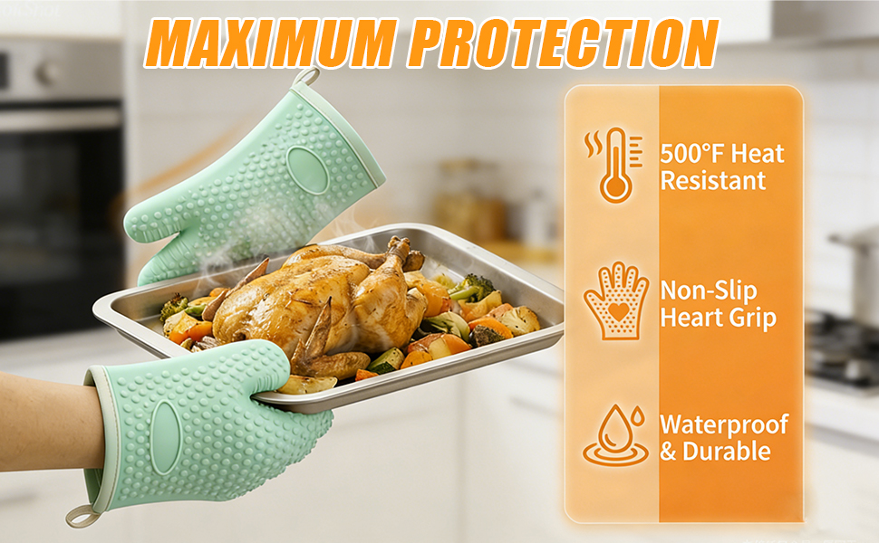 Silicone Oven Mitts Heat Resistant