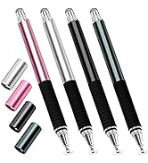 Capacitive Stylus Pen (4 Pack), Universal Stylist Pens [2 in 1 Precision Series] Fine Point Disc ...