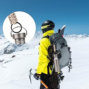 Paracord keychain with carabiner application