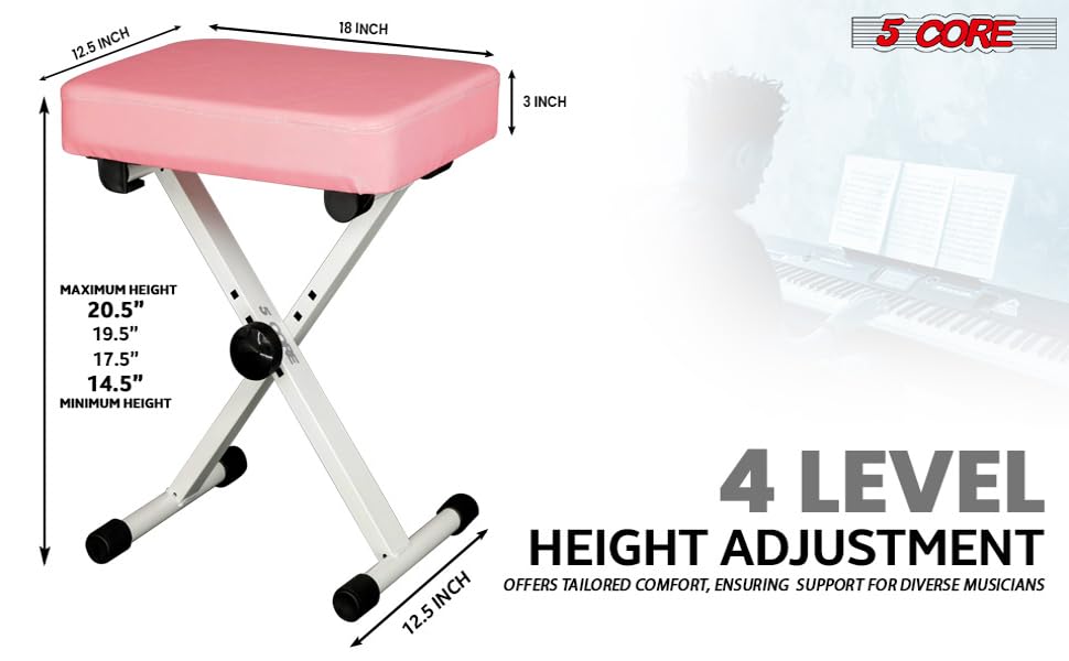 Keyboard Stand Single X Style 7 Adjustable Digital Electric Piano 61 76 88 Keys