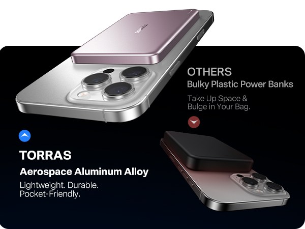 Ultra slim thin magnetic power bank for iphone small power bank magsafe wireless charger