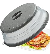 Microwave Splatter Cover Vented for Food, Splatter Guard &amp; Colander Kitchen Gadget for Fruit Vege...