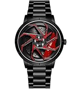 Gosasa Men Racing Watches Rotatable Car Rim Wheel hub Design Sports Watches Stainless Steel Water...