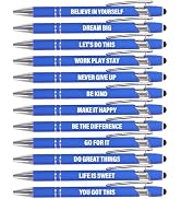 Actsun Funny Pens, 12 Pcs Pens Fine Point Smooth Writing Pens, Inspirational Ballpoint Pens with ...