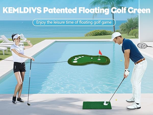 floating golf green