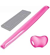 Silicone Gel Keyboard Wrist Rest Set Plus Keyboard &amp; Mouse Wrist Support Pad Office, Computer, La...