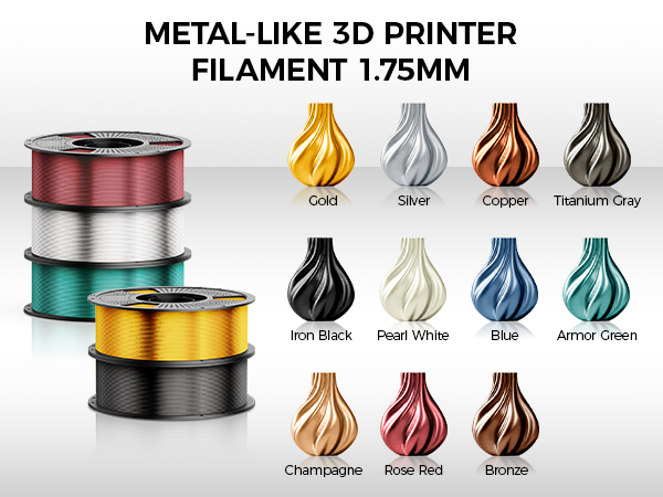 4-3D Printer Metallic PLA Filament-MB