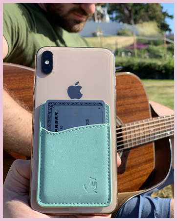 wallaroo phone wallet leather card holder slim minimalist phone pocket