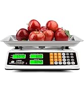 Price Computing Scale 88lb/40kg Commercial Food Scale for Produce Meat Weighing with Stainless St...