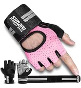 SIMARI Breathable Workout Gloves for Men Women, Padded Weight Lifting Gloves with Wrist Wraps Sup...