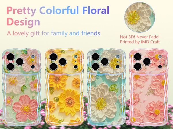oil painting flower phone case colorful case