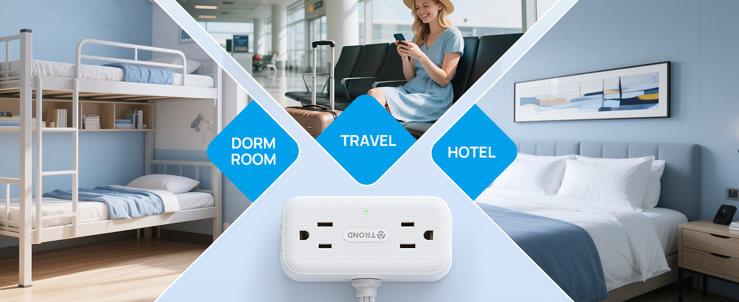 flat plug power strip