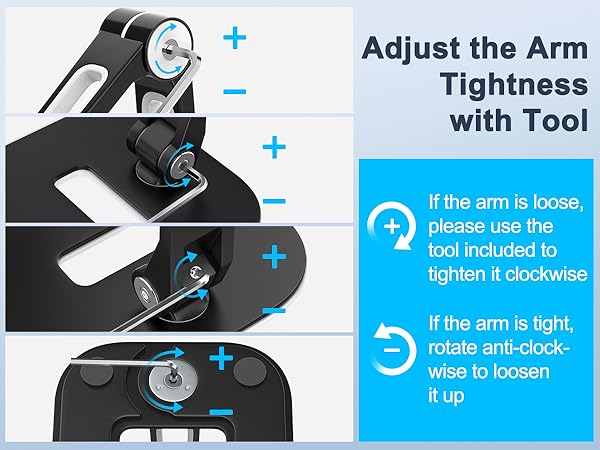 Long Arm Aluminum Tablet Stand